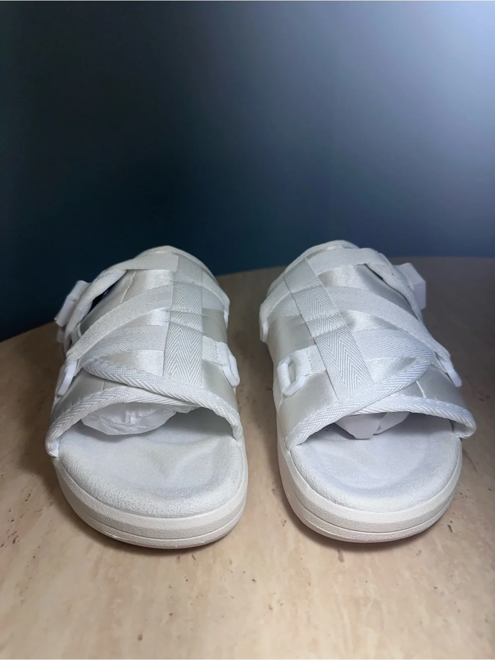 DRACO Slides Size 11-12 Mens Snow White NEW